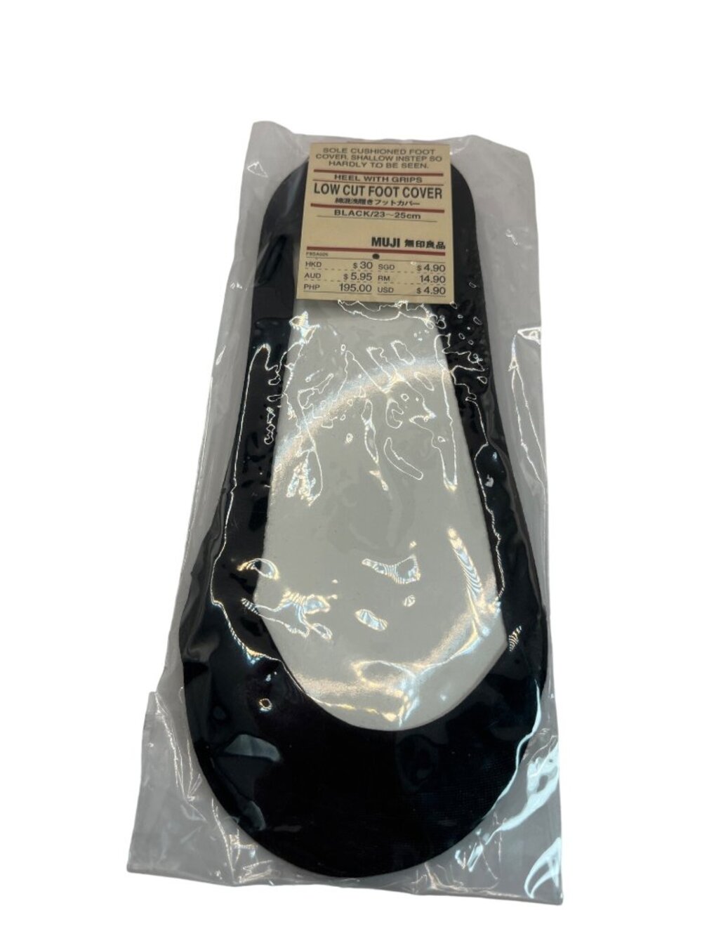 Niki Black Low Cut Foot Cover 23-25 cm USSize 7-9  89e